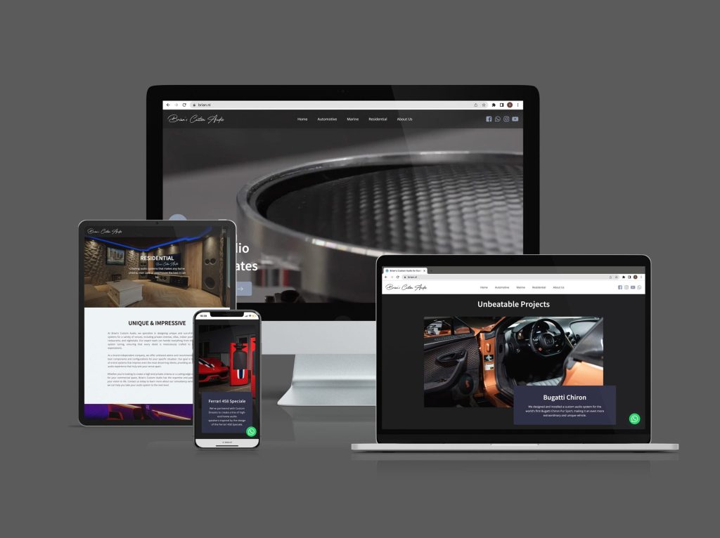 The new site on a desktop, laptop, tablet and phone